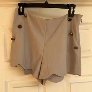 Brand new Nishe scalloped hem gray shorts UK10 (US 6)